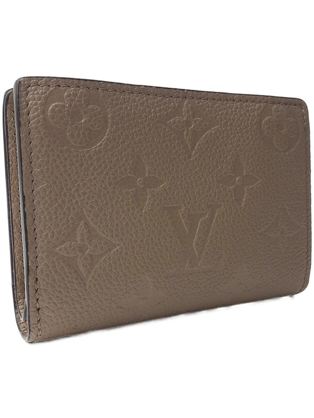 Louis Vuitton Monogram Empreinte Bi Short Claire Portefeuille Wallet fold Brown